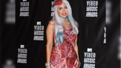 lady gaga meat dress