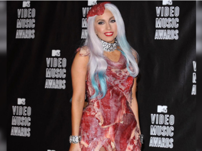 lady gaga meat dress